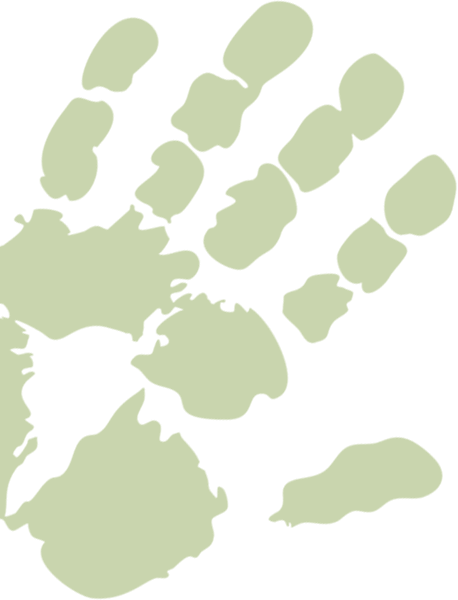 green handprint